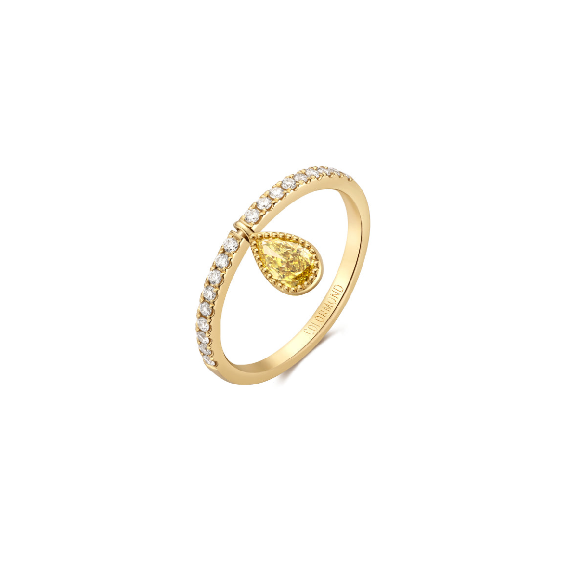 Genevieve Pavé Ring Marigold Yellow