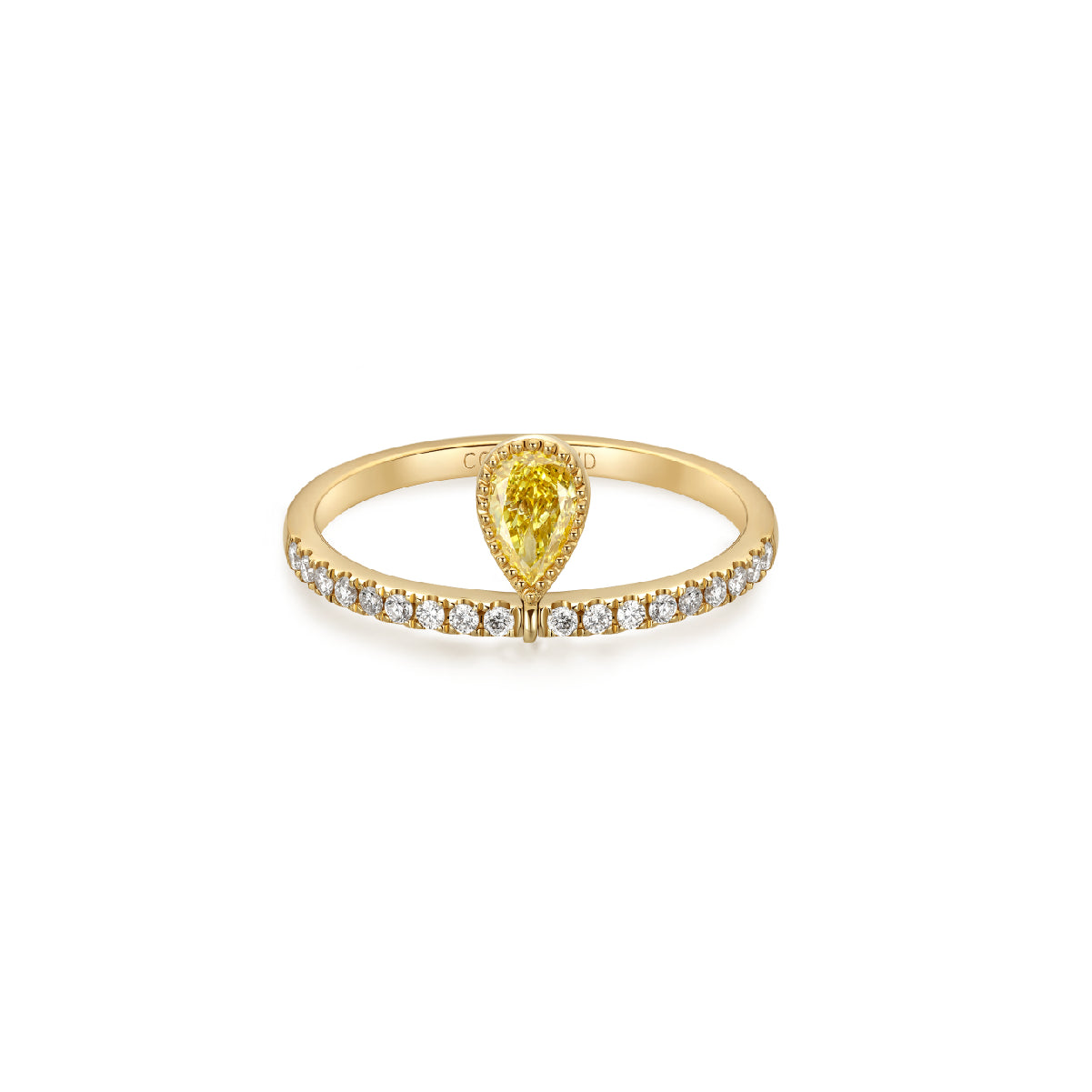 Genevieve Pavé Ring Marigold Yellow