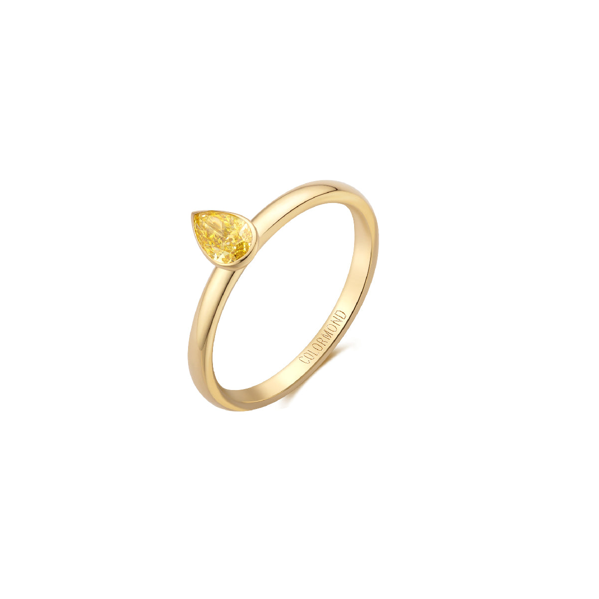 Audrey Solitaire Ring Marigold Yellow