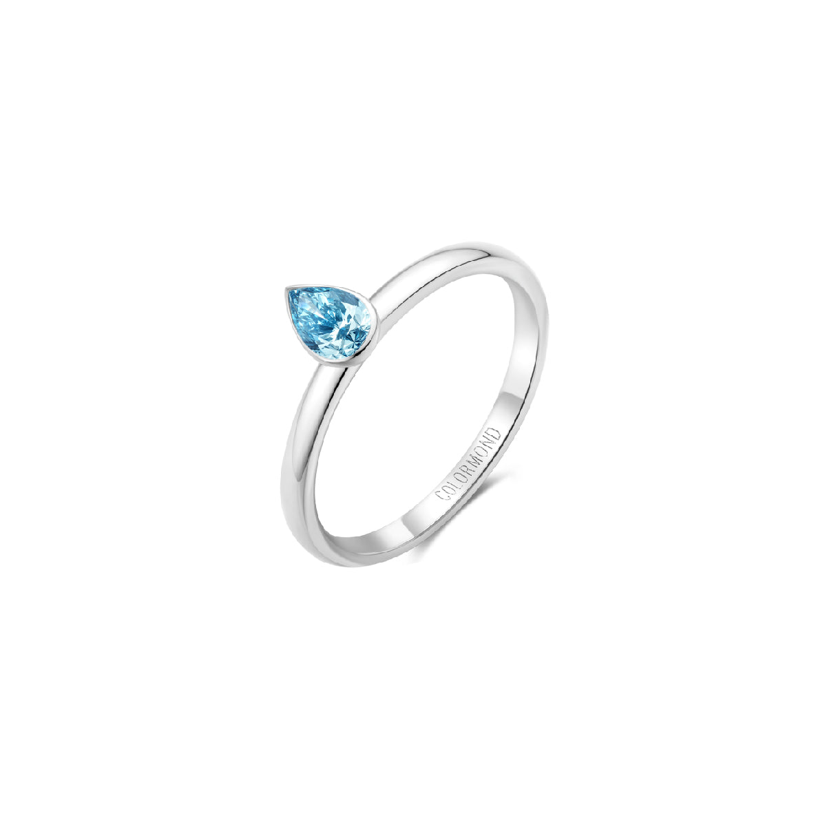 Audrey Solitaire Ring Lagoon Blue