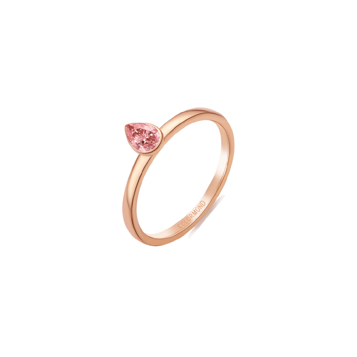 Audrey Solitaire Ring Peony Pink