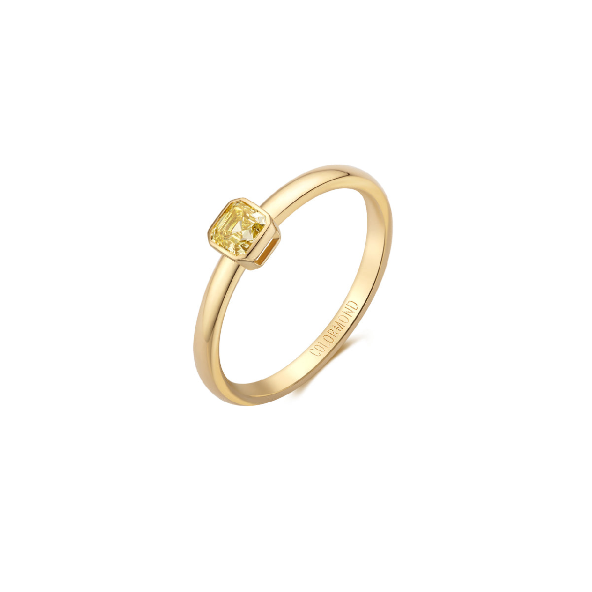Evelyn Solitaire Ring Marigold Yellow