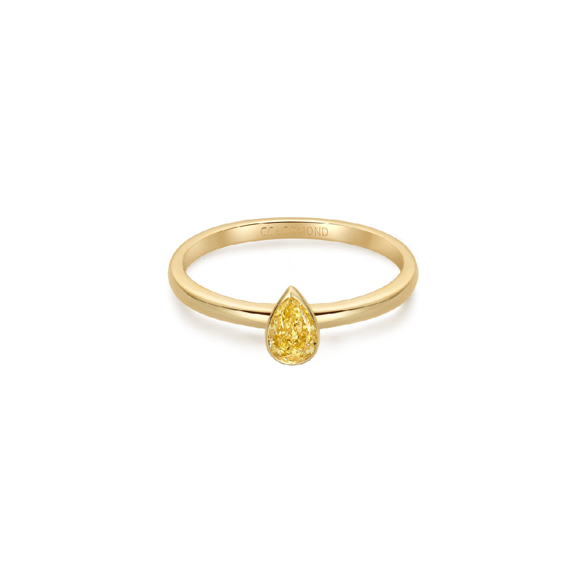 Audrey Solitaire Ring Marigold Yellow