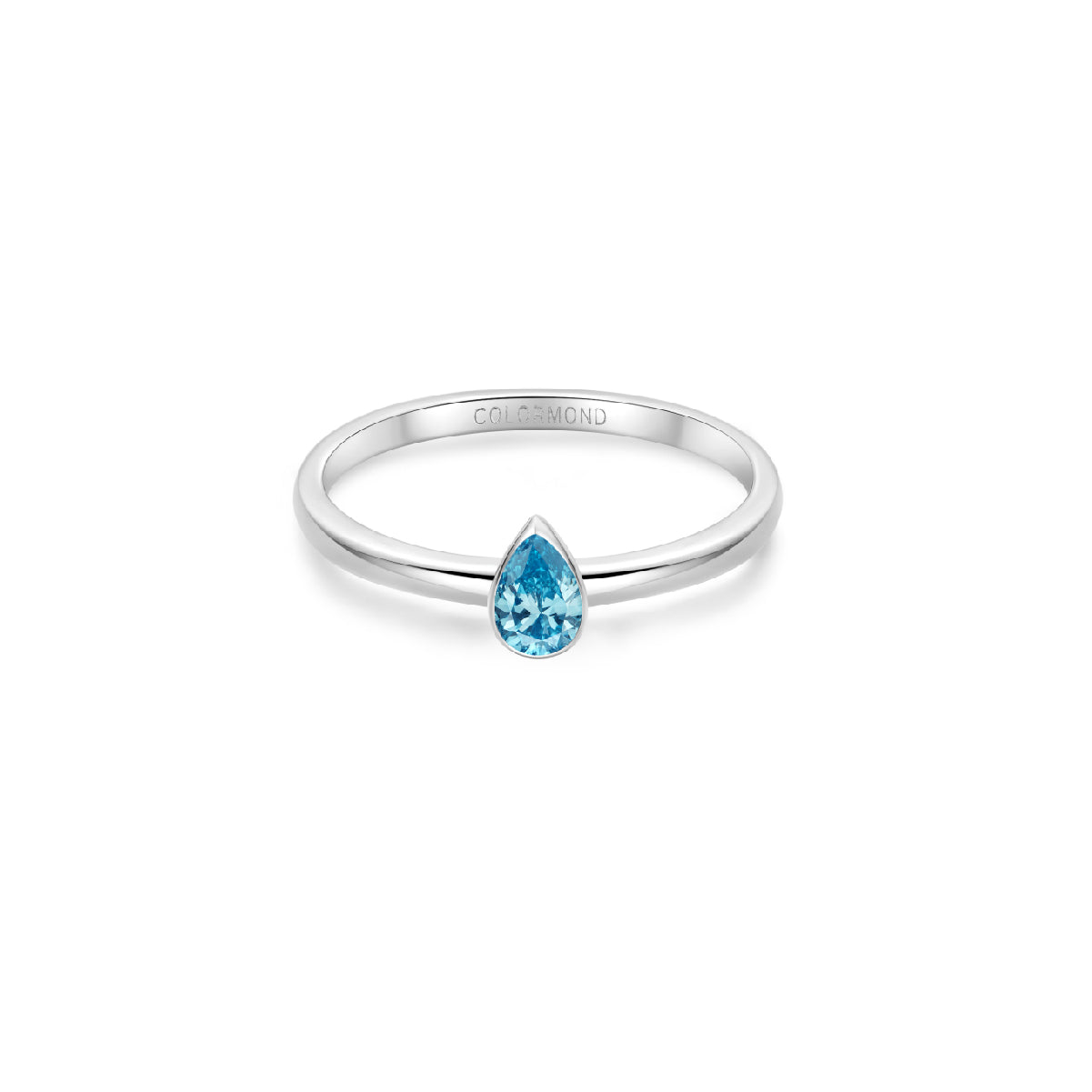 Audrey Solitaire Ring Lagoon Blue