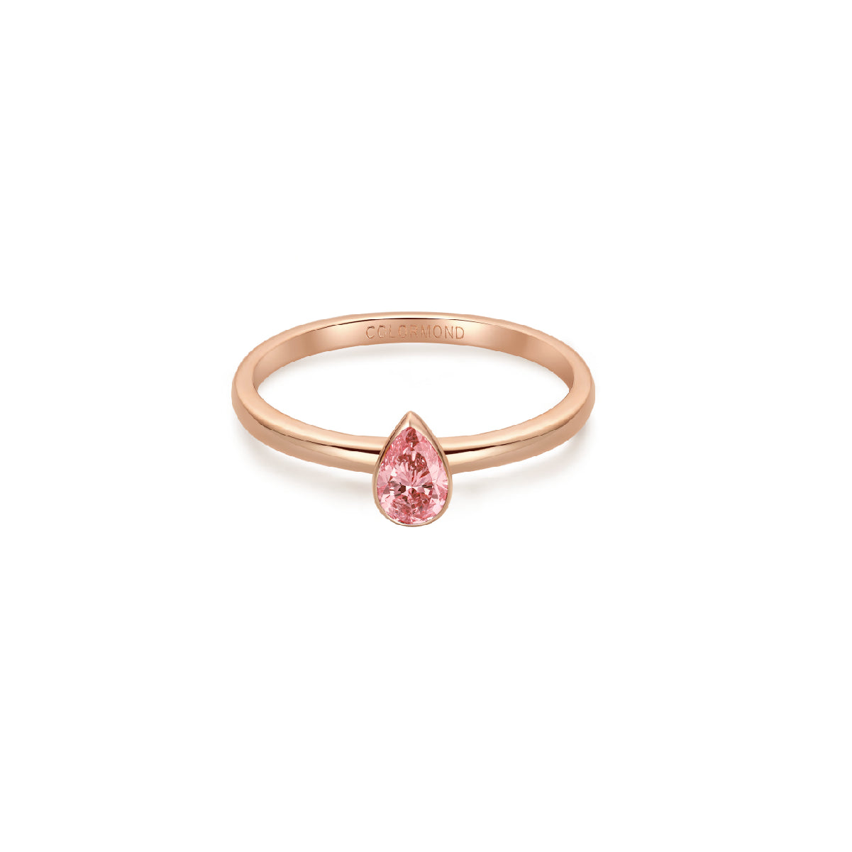 Audrey Solitaire Ring Peony Pink