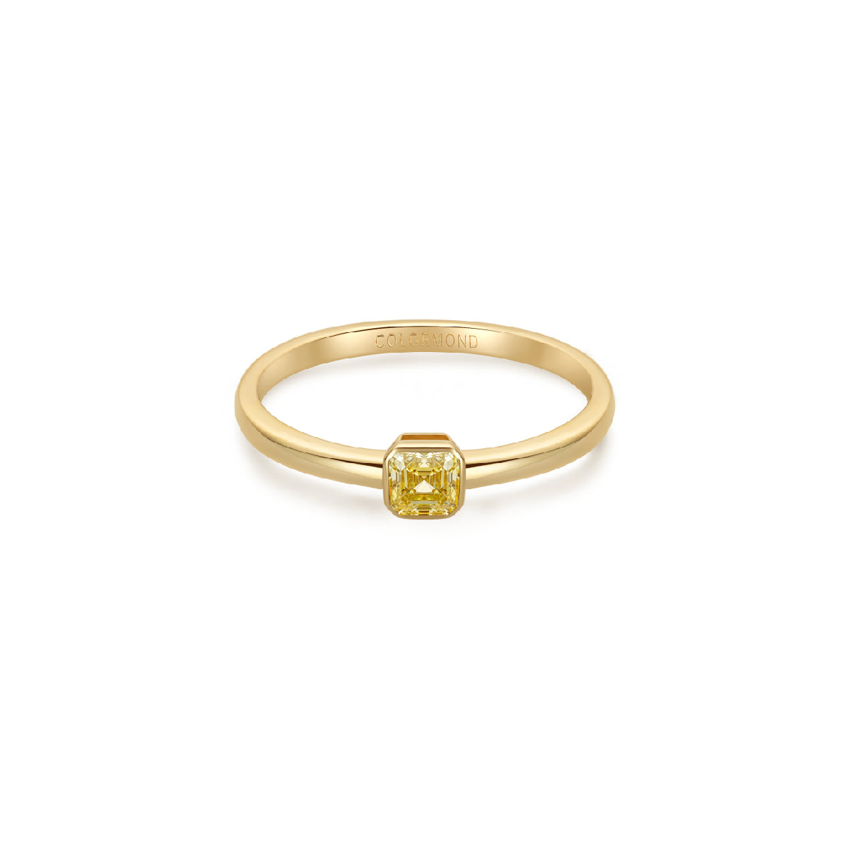 Evelyn Solitaire Ring Marigold Yellow