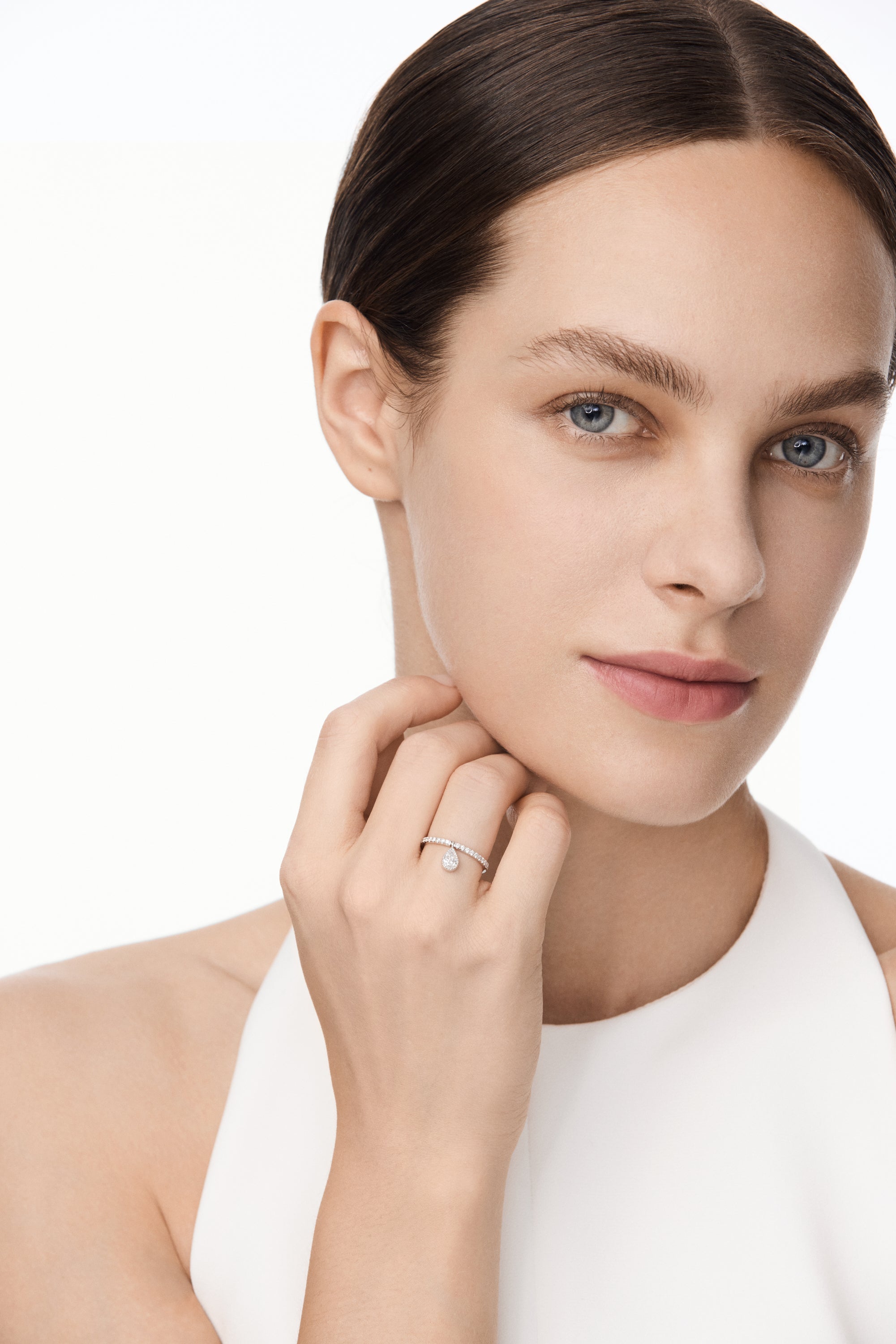 Genevieve Pavé Ring Peony Pink