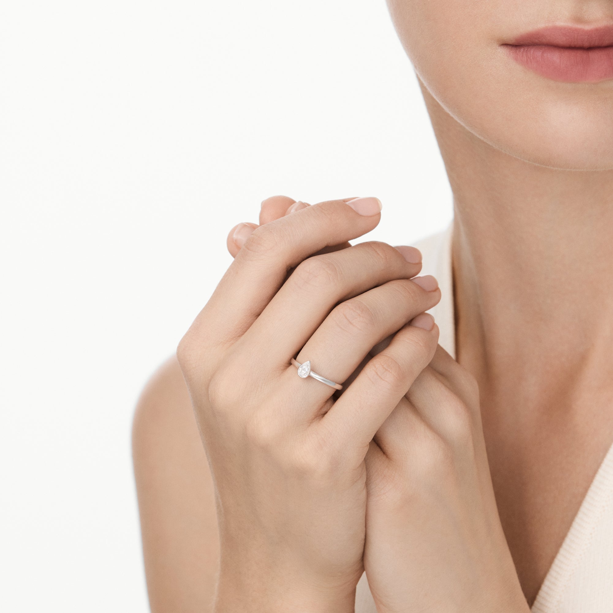 Audrey Solitaire Ring Lagoon Blue