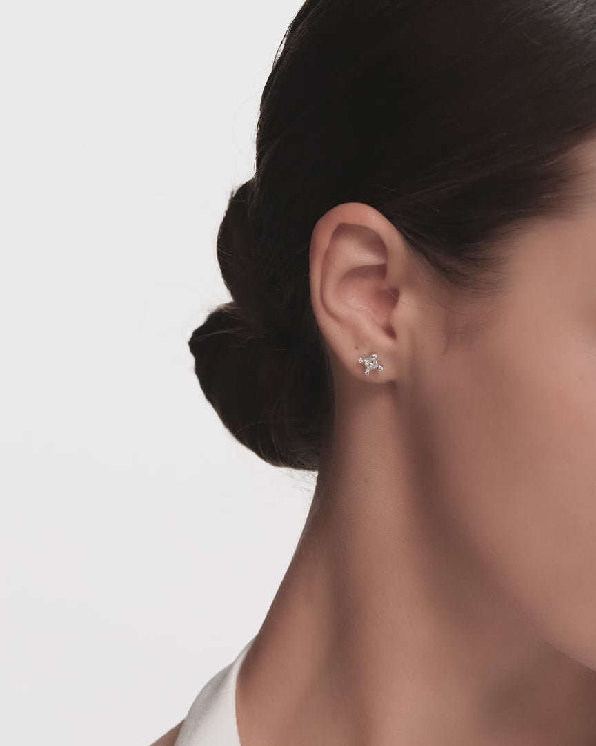 Cassandra Stud Earring Glacier White