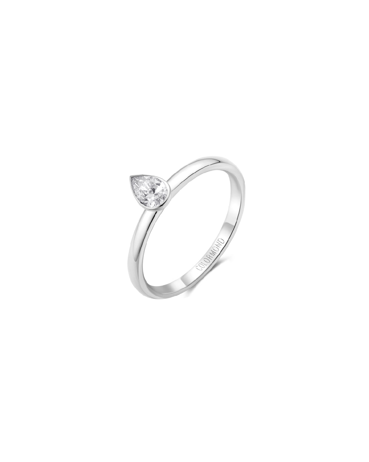 Audrey Solitaire Ring Glacier White