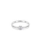 Evelyn Solitaire Ring Glacier White